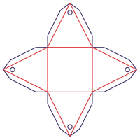 Pyramideæske - rozkrój