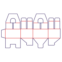 Kasse med håndtag - rozkrój